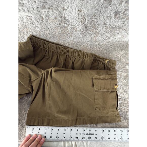 Orvis Size 14 Cargo Shorts Brown Casual Pull On Elastic Waist Cotton - Picture 6 of 9